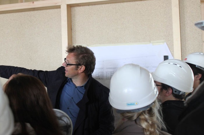 City architect showing the renovation work they are doing in the museum